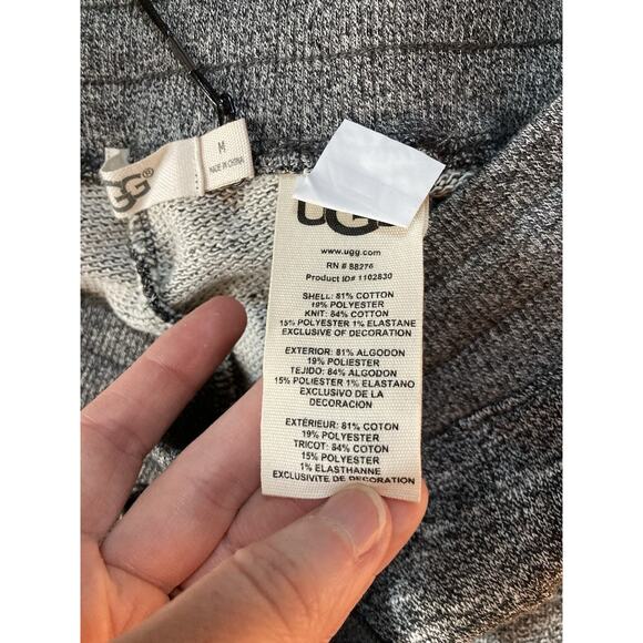 Ugg Australia Womens Medium Iris Terry Track Pant Gray Stripe Tapered Sweatpants - Picture 3 of 7